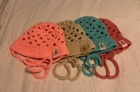 Granny Square Bonnet Hats