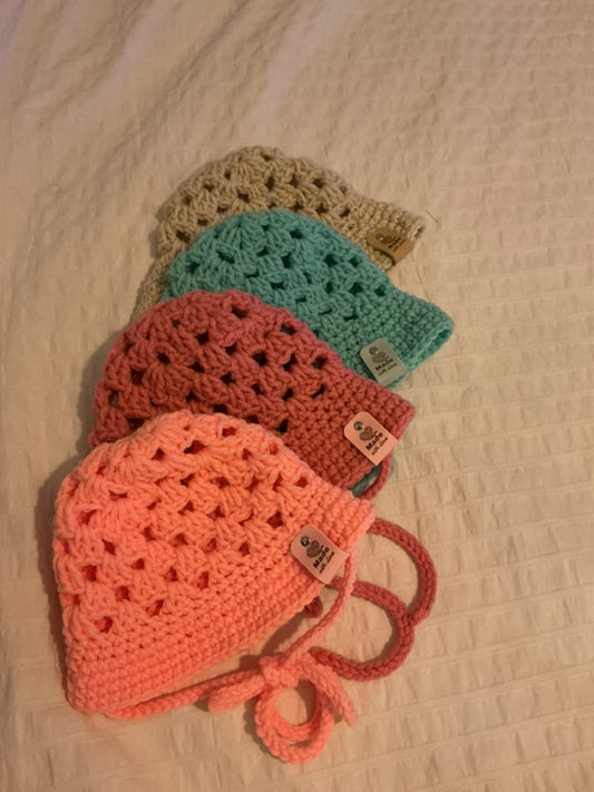 Granny Square Bonnet Hats